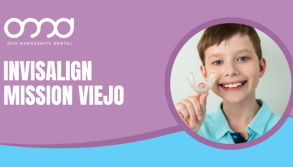 Smiling child holding an Invisalign aligner, Invisalign treatment in Mission Viejo