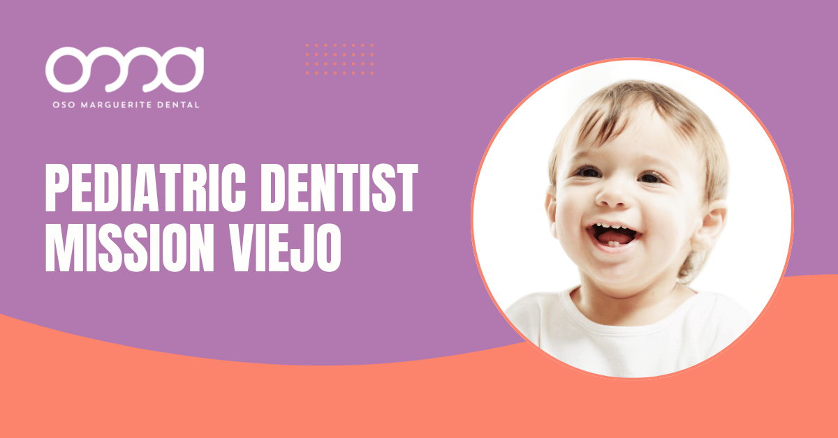Smiling toddler on a header graphic about a child's first dentist visit