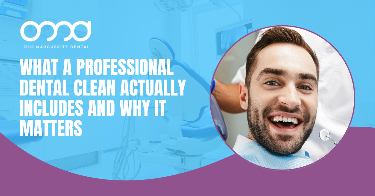 a man in a dental chair during a professional dental cleaning