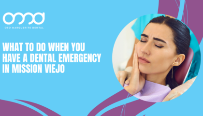 Woman in a dental chair holding her cheek in pain during a dental emergency